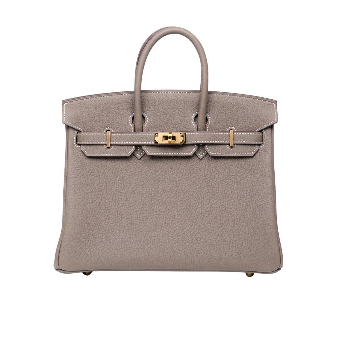 SAC BIRKIN 25 Veau Togo 18 Etoupe