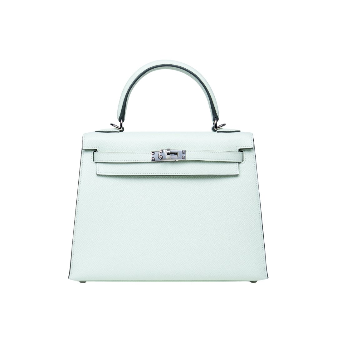 SAC KELLY II Sellier 25 Veau Epsom OS - Vert Fizz
