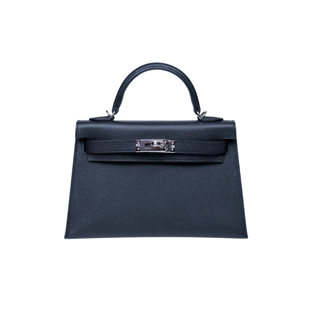 SAC KELLY II Sellier Mini Veau Epsom - Noir
